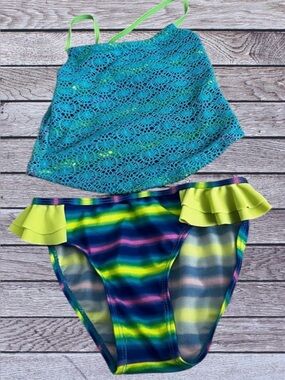 2cb azal teal Tankini 7/8 kids